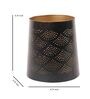 Mesh Work Pattern Black Metal Table Tea Light Holder