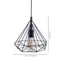 Iwa Black Metal Hanging Light
