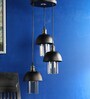 Black Metal 3 Light Cluster Hanging Lights