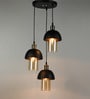 Black Metal 3 Light Cluster Hanging Lights