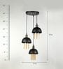 Black Metal 3 Light Cluster Hanging Lights