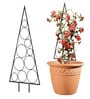 Black Circul Planter Stand For Climbing Plants