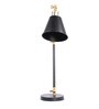 Black Metal Study Table Lamp with Metal Base