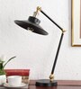 Black Metal Shade Study Lamp with Metal Base