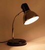 Black Metal Study Table Lamp with Black Base