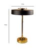 Black Metal Shade Table Lamp with Gold Base