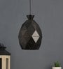 Opaline Black Metal Hanging Light