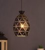 Opaline Black Metal Hanging Light