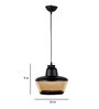 Salern Black Metal Hanging Light