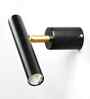 Black Metal Single Spot Wall Light   Adjustable LED Fixture