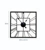 Black Metal Analog Square Wall Clock