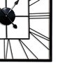 Black Metal Analog Square Wall Clock