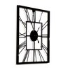 Black Metal Analog Square Wall Clock