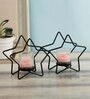 Black Metal Star Shaped Candle Holder