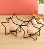 Black Metal Star Shaped Candle Holder
