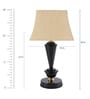 Otto Beige Fabric Shade Night Lamp With Metal Base
