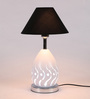 Black Shade Table Lamp with Metal Base