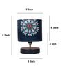 Black Metal Table Lamp With French Floral Print Satin Shade