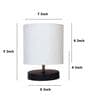 Black Metal Table Lamp With Off White Cotton Shade
