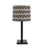 Black Metal Table lamp with Chevron print shade