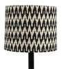 Black Metal Table lamp with Chevron print shade
