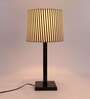 Hamilton Offwhite & Black Cotton Shade Night Lamp With Iron Base