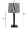 Hamilton Offwhite & Black Cotton Shade Night Lamp With Iron Base