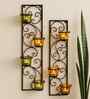 Black Metal Volga Wall Candle Holder