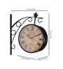 Black Metal Analog Railway Clock