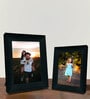 Black Metal Wall Hanging/Table Top , Set Of 2 Photo Frame