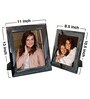 Black Metal Wall Hanging/Table Top Photo Frames, Set of 2