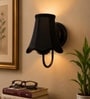 Black Metal Wall Mounted Light   Black Cotton Shade | Office & Bedroom