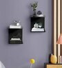 Black Metal Wall Shelf (Set Of 3)