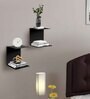Black Metal Wall Shelf (Set Of 3)