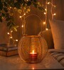 Black Metal Wire Lantern Candle Holder