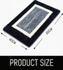Black Microfiber 24x16 Inches Anti-Skid Door Mat