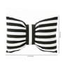 Black and White Microfiber 12 x 16 inch Decorative Bow Shaped Cushion