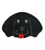 Black Microfiber AntiSkid 18 X 28 Inches Dog Shaped Bath Mat
