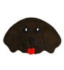 Black Microfiber AntiSkid 18 X 28 Inches Dog Shaped Bath Mat