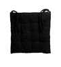 Black Microfiber Filled 16 X 16 Inch Set of 2 Chair Pads