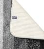 Black Microfiber Striped Anti-Skid Rubber Latex Backing Floor Runner