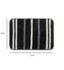 Black Geometric Microfibre 20x14 Inches AntiSkid Bath Mats (Set of 2)
