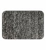 Black Geometric Microfibre 20x14 Inches AntiSkid Bath Mats (Set of 2)