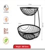 Black Mild Steel 2 Tier Basket