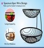 Black Mild Steel 2 Tier Basket