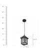 Laron Black Metal Outdoor Hanging Light