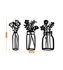 Black Mini Plants Design Wooden Wall Decor