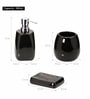 Black Modern Ceramic 3Pcs Bath Set