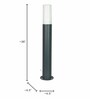 Black Modern Cylindrical Single-Light 36 Inch Aluminium Outdoor Gate Post Lamp Bollard Light