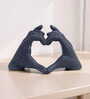 Black Modern Heart Shape Hand Showpiece-Vintage Finish